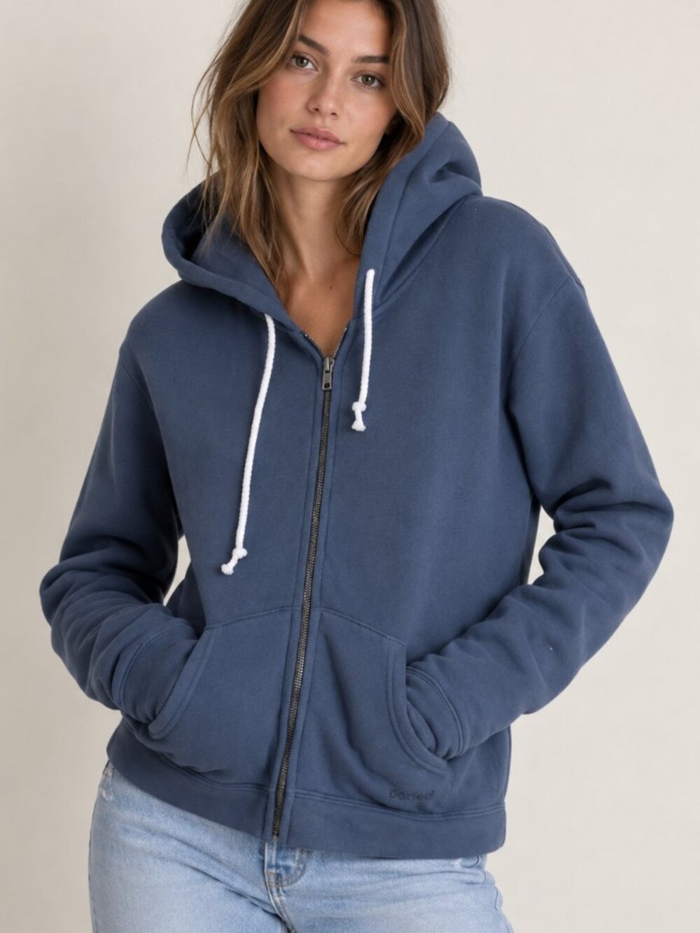 Perfectwhitetee Jett Fleece Zip Up Hoodie